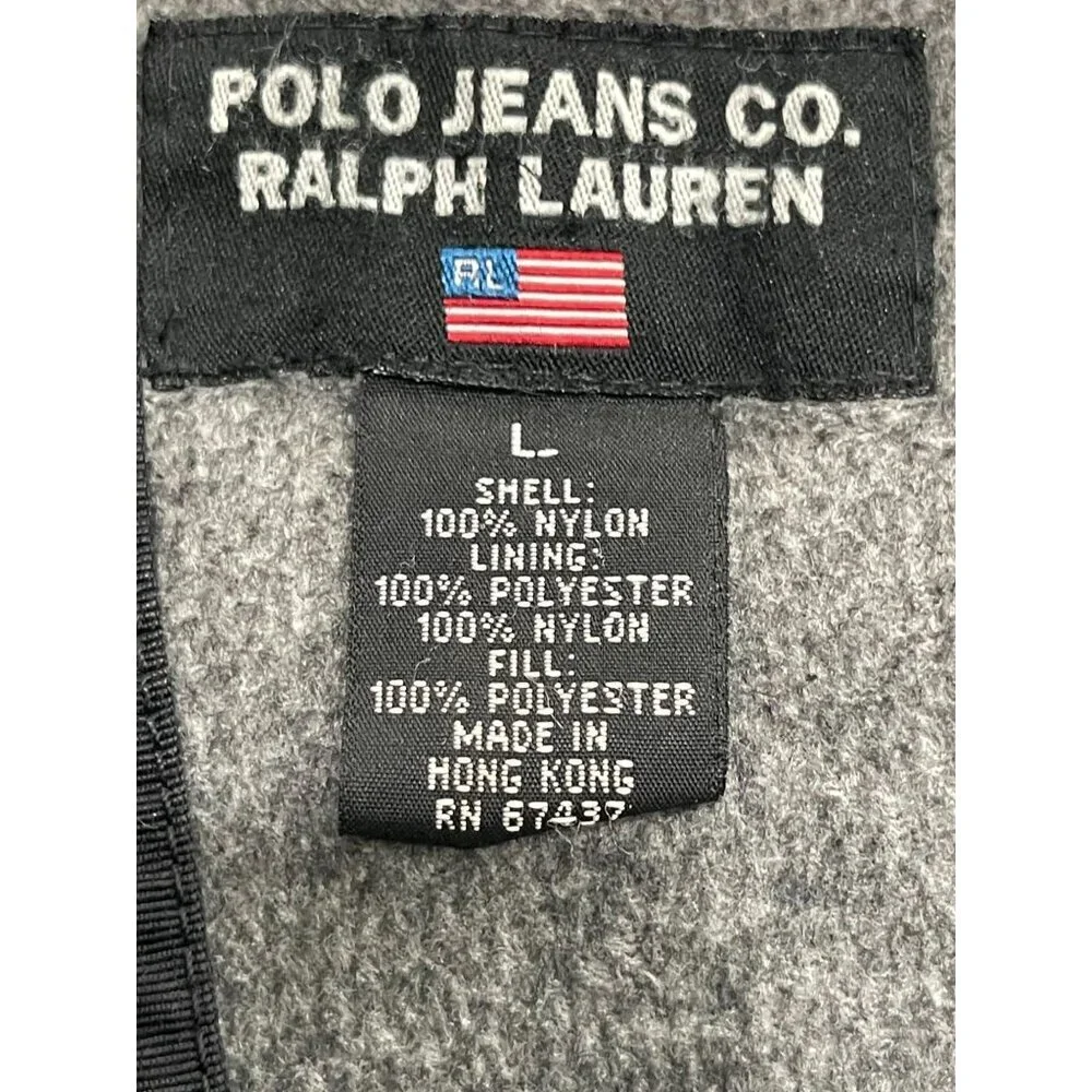 Ralph Lauren Polo Jeans Co. Men's‎ Vintage Black Casual Jacket Coat Size Large